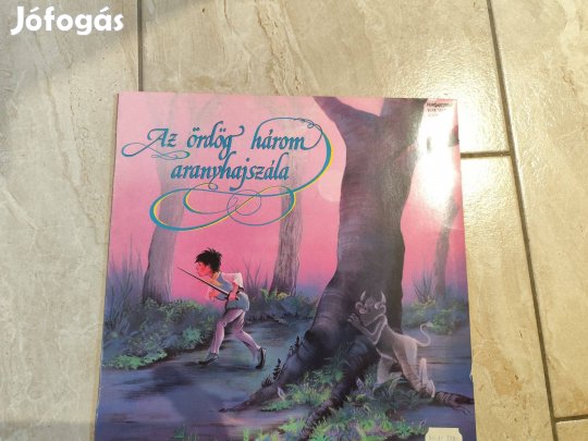 Az ördög 3 aranyhajszála-Grimm mese bakelit hanglemez kiváló állapotba