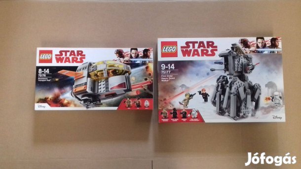Az utolsó Jedik bontatlan Star Wars LEGO 75176 + 75177 Lépegető utánvé