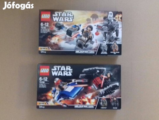 Az utolsó Jedik bontatlan Star Wars LEGO 75195 + 75196 Microfighter ut
