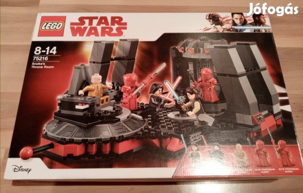 Az utolsó Jedik bontatlan Star Wars LEGO 75216 Snoke trónterme utánvét