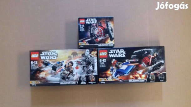 Az utolsó Jedik új Star Wars LEGO 75194 + 75195 + 75196 Microfighter u