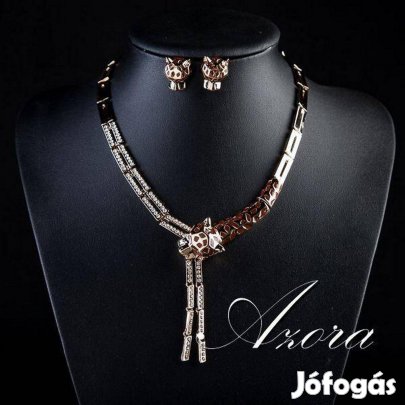 Azora Leopárd Nyaklánc és fülbevaló szett