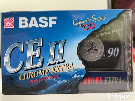 BASF CE II Chrome Extra Silver 90 1995 bontatlan, új magnókazetta, aud
