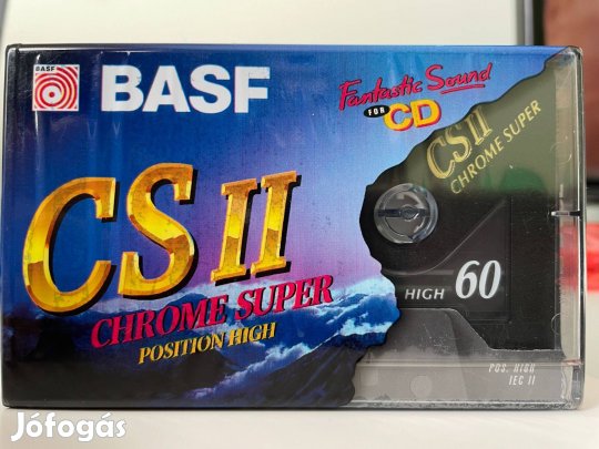 BASF CS II Chrome Super Silver 60 1995 bontatlan, új magnókazetta, aud