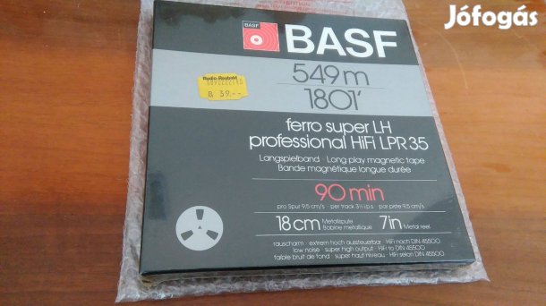 BASF Magnó szalag fém orsó 18 cm 549m 35u - Új -