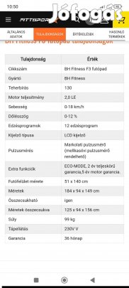 BH Fitness F3 futópad