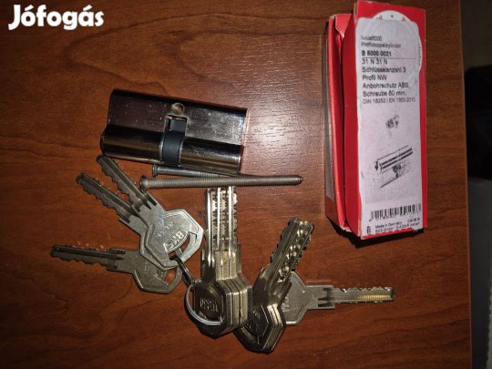 BKS minőségi fúrásbiztos zárbetét 9db kulccsal