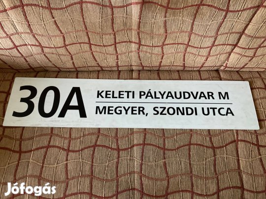 BKV busztábla (30A)