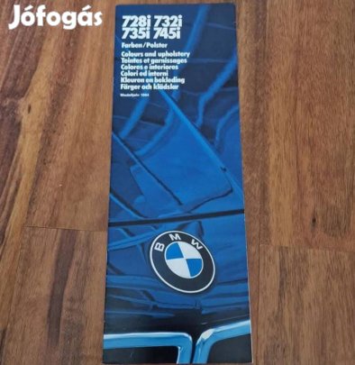 BMW E23 7-Es Sorozat Szín / Kárpitminta Prospektus 1983