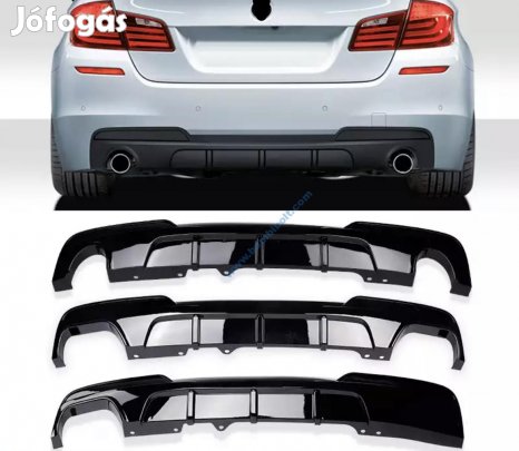 BMW F10 F11 M paket hátsó lökhárító diffúzor / fényes fekete /