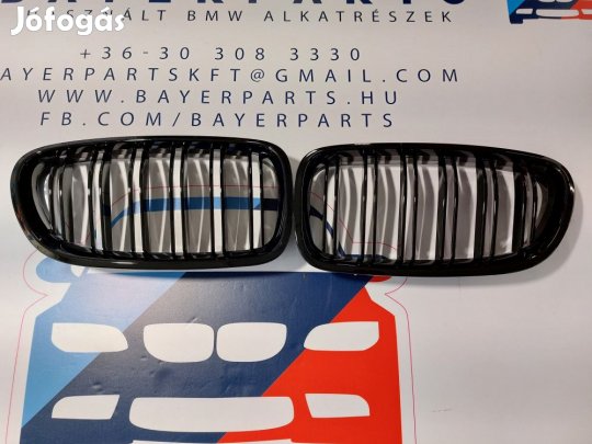 BMW F10 F11 új fényes fekete dupla rácsos vese hűtőrács