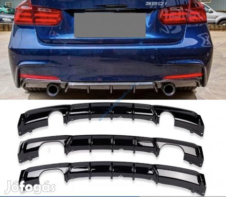 BMW F30 F31 M paket hátsó lökhárító diffúzor / fényes fekete /