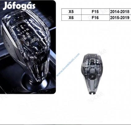 BMW kristály LED váltókar, váltógomb szett X5 F15, X6 F16
