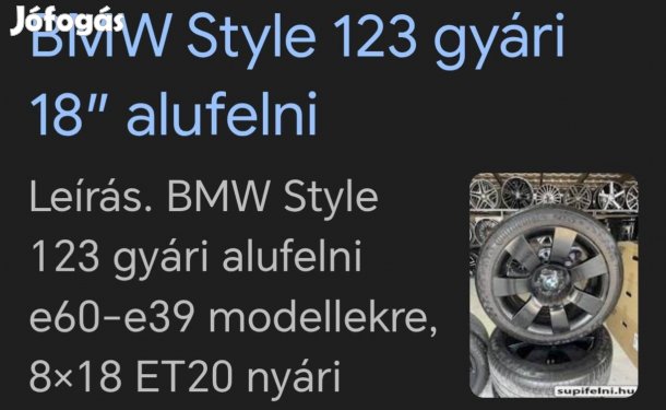BMW style 123-as felni 18"