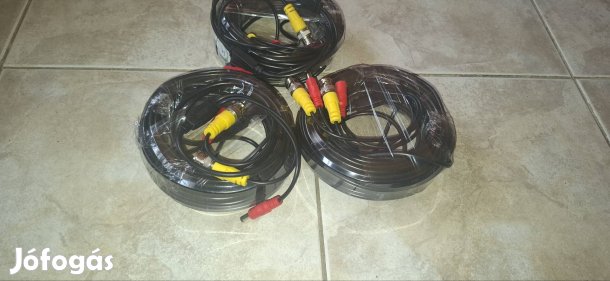 BNC + DC táp kábel 20m, HD kamerákhoz