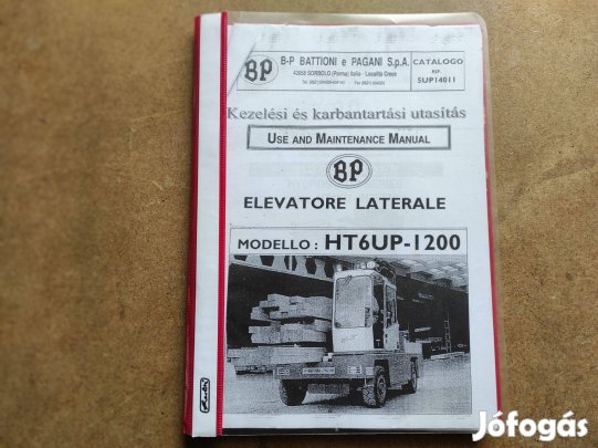 BP. HT6UP targonca kezelési utasítás