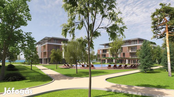 B-3-1 Balatonszemes legszebb, exkluzív vízparti lakóparkja magas minős