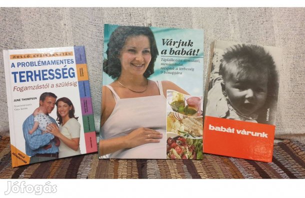 Baba, babás, babaváró könyvek egyben eladók