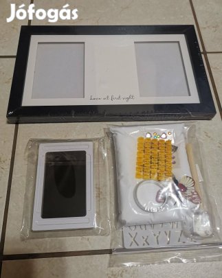 Baba kéz- és láblenyomat készítő szett képkerettel Új