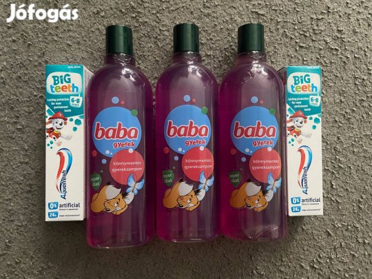 Baba könnymentes samponok +Aquafresh fogkrémek