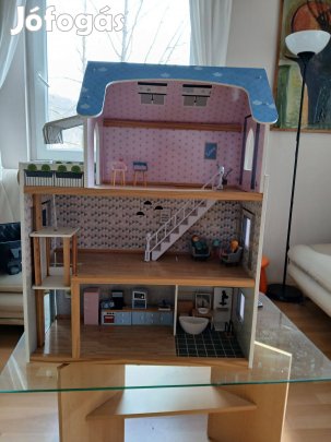 Babaház, 3 szintes, butorral nagy méretű!