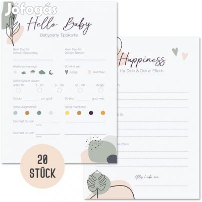 Babaváró tippjátékkártya, NÉMET, 20db- OUTLET termék