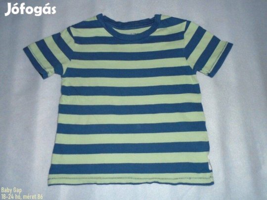 Baby Gap csíkos póló 18-24 hó (méret 86) kék zöld