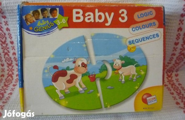 Baby géniusz Állatok és kicsinyeik puzzle kicsiknek