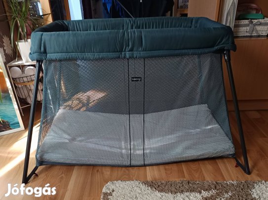 Babybjörn utazóágy, zöld, új