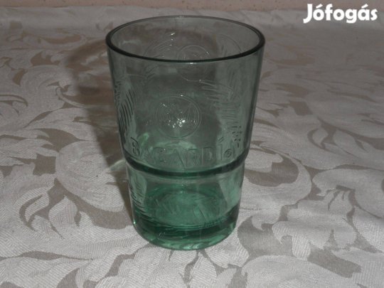 Bacardi vastagfalú zöld műanyag pohár
