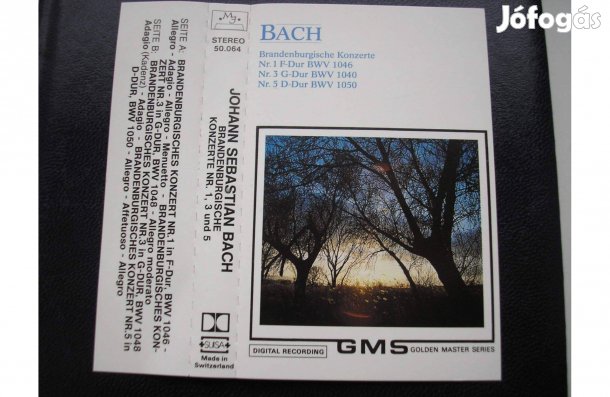 Bach - Brandenburgi koncert , Svájc , gyári műsoros kazetta