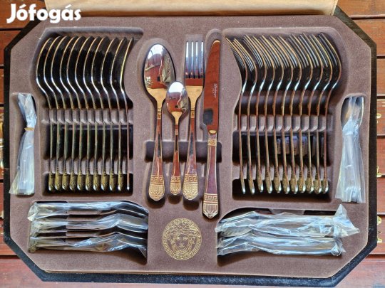 Bachmayer 84 Részes Elegáns Aranyozott Evőeszközkészlet!