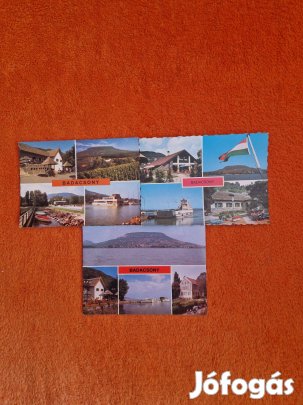 Badacsony képeslapok 1983. 3db