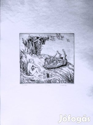 Badacsonyi Sándor: Pusztulás (rézkarc)