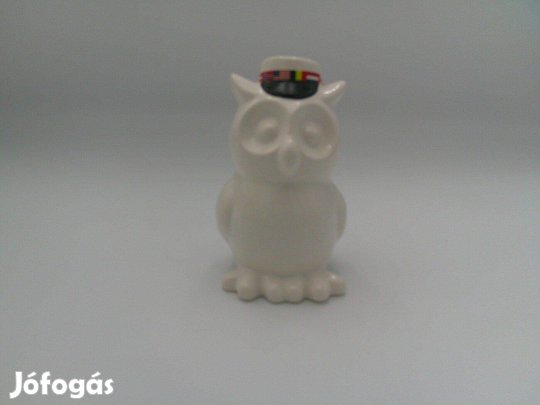 Bagoly figura, porcelán persely