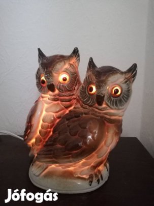 Bagoly pár kerámia hangulat lámpa