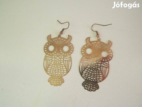 Bagolymintás áttört fém fülbevaló