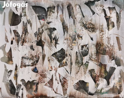 Baján Ildikó festmény 40 x 50 cm. Porszemként a sivatagban