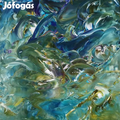Baján Ildikó festmény 50 x 50 cm. A csend hullámai