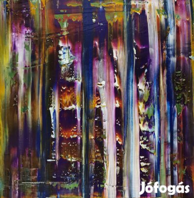 Baján Ildikó festmény 50 x 50 cm. Kíváncsiság