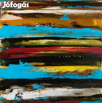 Baján Ildikó festmény 50 x 50 cm. Ősi horizont 2