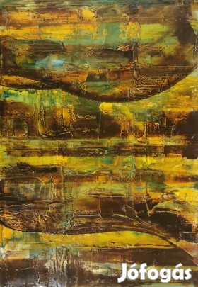 Baján Ildikó festmény 50 x 70 cm. Lemúria