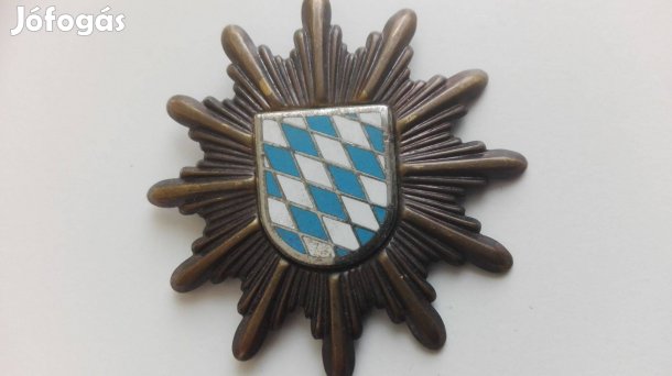 Bajor Sapkajelvény Régi Rendőr ritka db