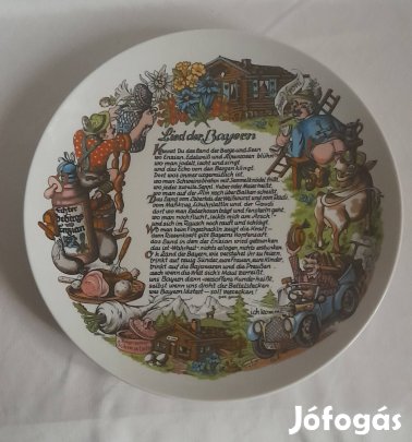 Bajor porcelán dísztányér - Wunsch München
