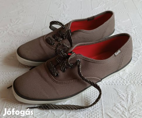 Bájos Barna "Keds" Vászon Női Tornacipő / Szabadidőcipő (37,5 méret)