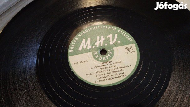 Bakelit hanglemezek eladók. A hangszerkereskedelmi N.V által kiadott