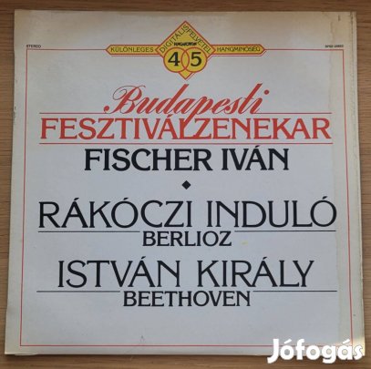 Bakelit lemez Budapesti Fesztiválzenekar Rákóczi Induló, István Ki