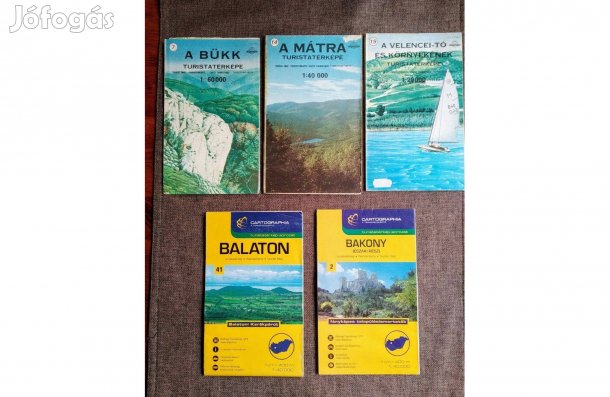 Bakony Velencei tó Balaton Mátra Bükk turista térkép Sok Mást Is Hird