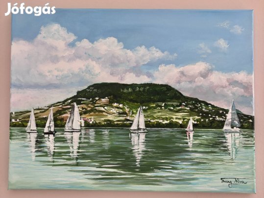 Balaton festmény, 3 db!