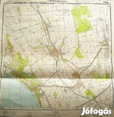 Balatonakarattya Balatonfőkajár Csajág térkép 1969